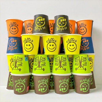 Disposable Paper Cups Waterproof Matte Paper Cup for Hot Drinks Take Away Cup