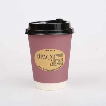 Customized Logo Luxury Espresso Cup Coffee Shop Takeaway Packaging Disposable Paper Cup with Lid
