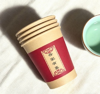 PE Red Paper Cups for Wedding Housewarming New Year Festive Events Thickened Hard Craft