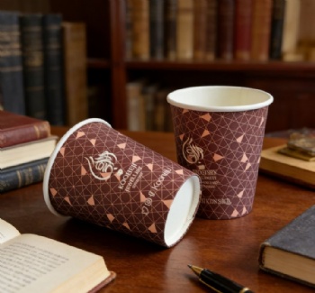 Full-color Printed Customized Biodegradable PE Single Wall Espresso Coffee Disposable Leak-proof Paper Cup Yinuo 2.5oz-16oz