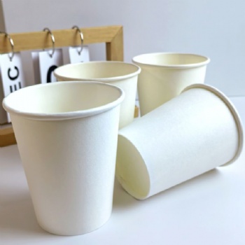 White Paper Cups Single Wall PE Coated Disposable
