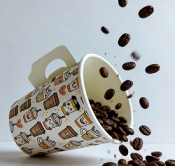 Paper Cups with Handles for Hot Beverages